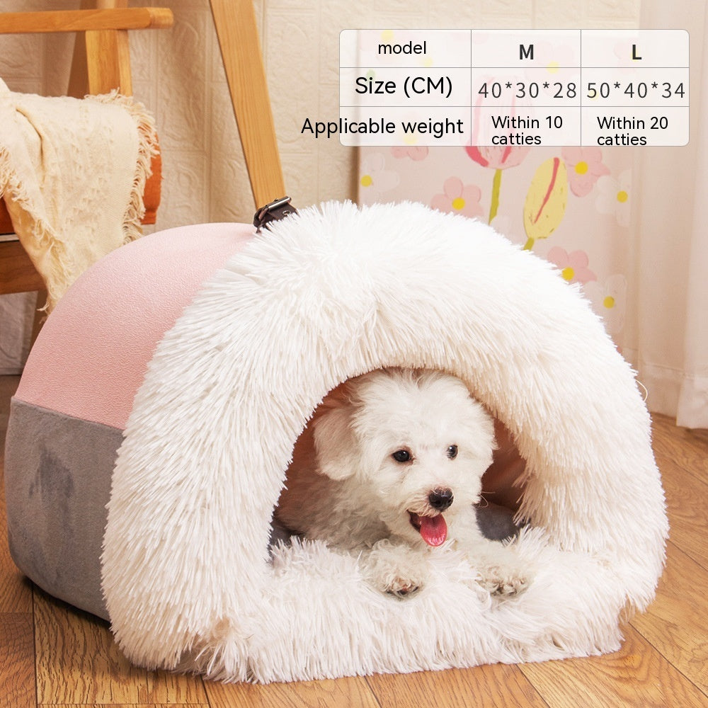 Warm Fluffy Comfortable Pet Nest Bed