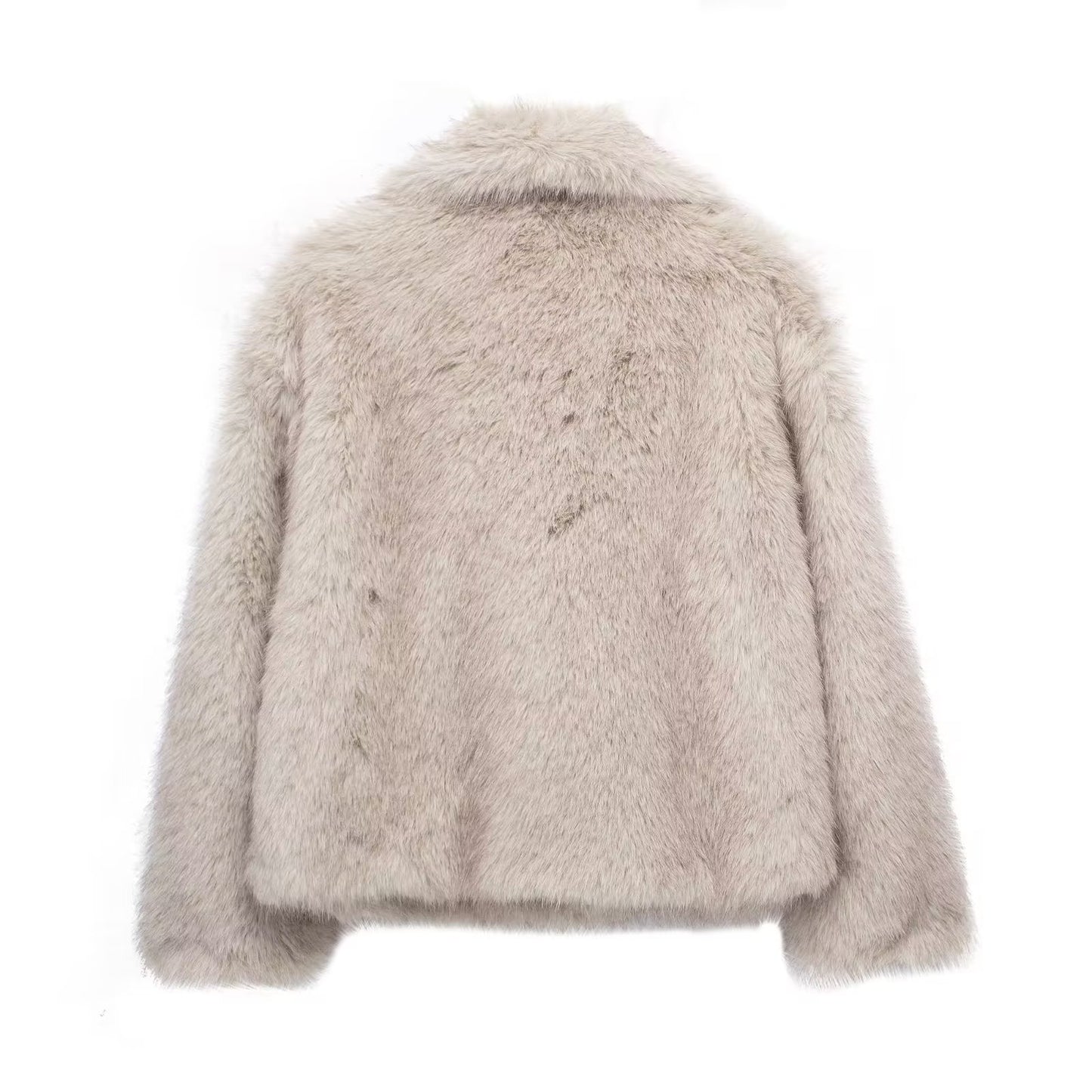Women's Plush Coat Lapel
