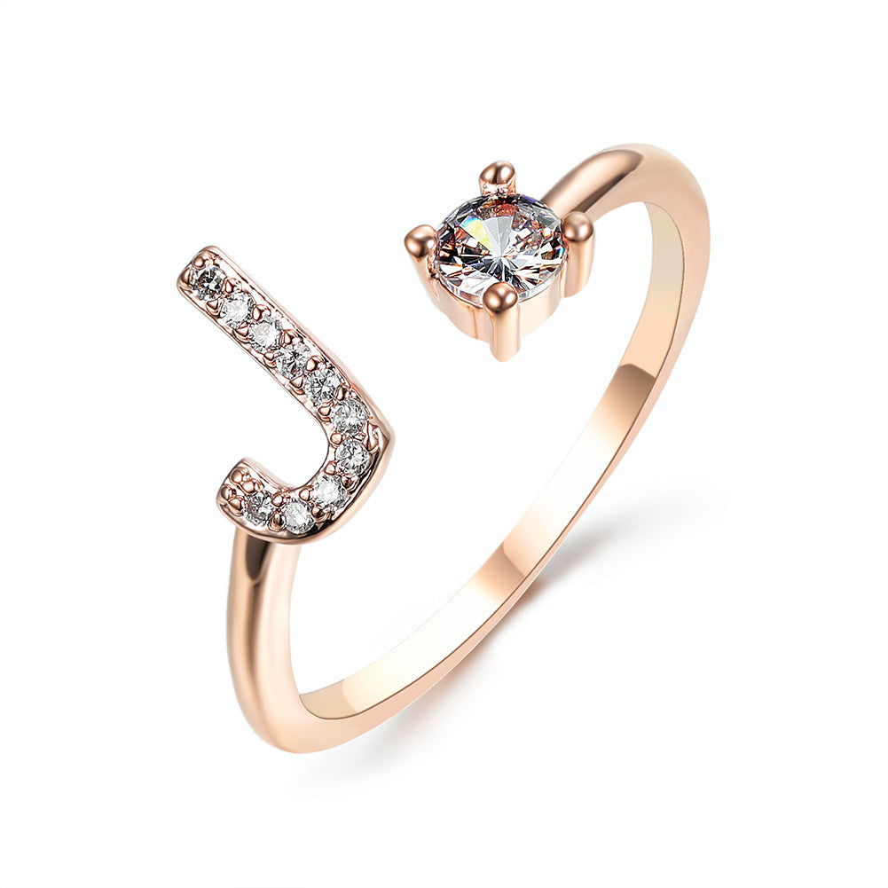 Name Initial Letter Ring Jewellery