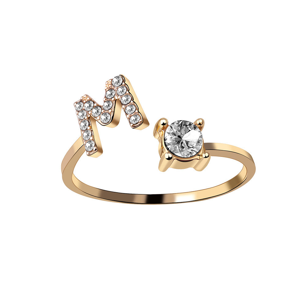 Name Initial Letter Ring Jewellery