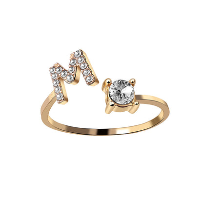 Name Initial Letter Ring Jewellery