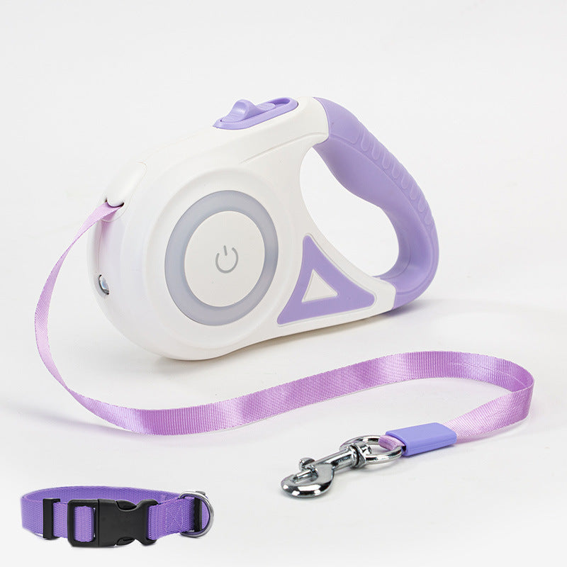 Retractable Colourful Leash And Collar
