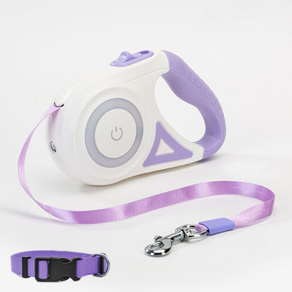 Retractable Colourful Leash And Collar