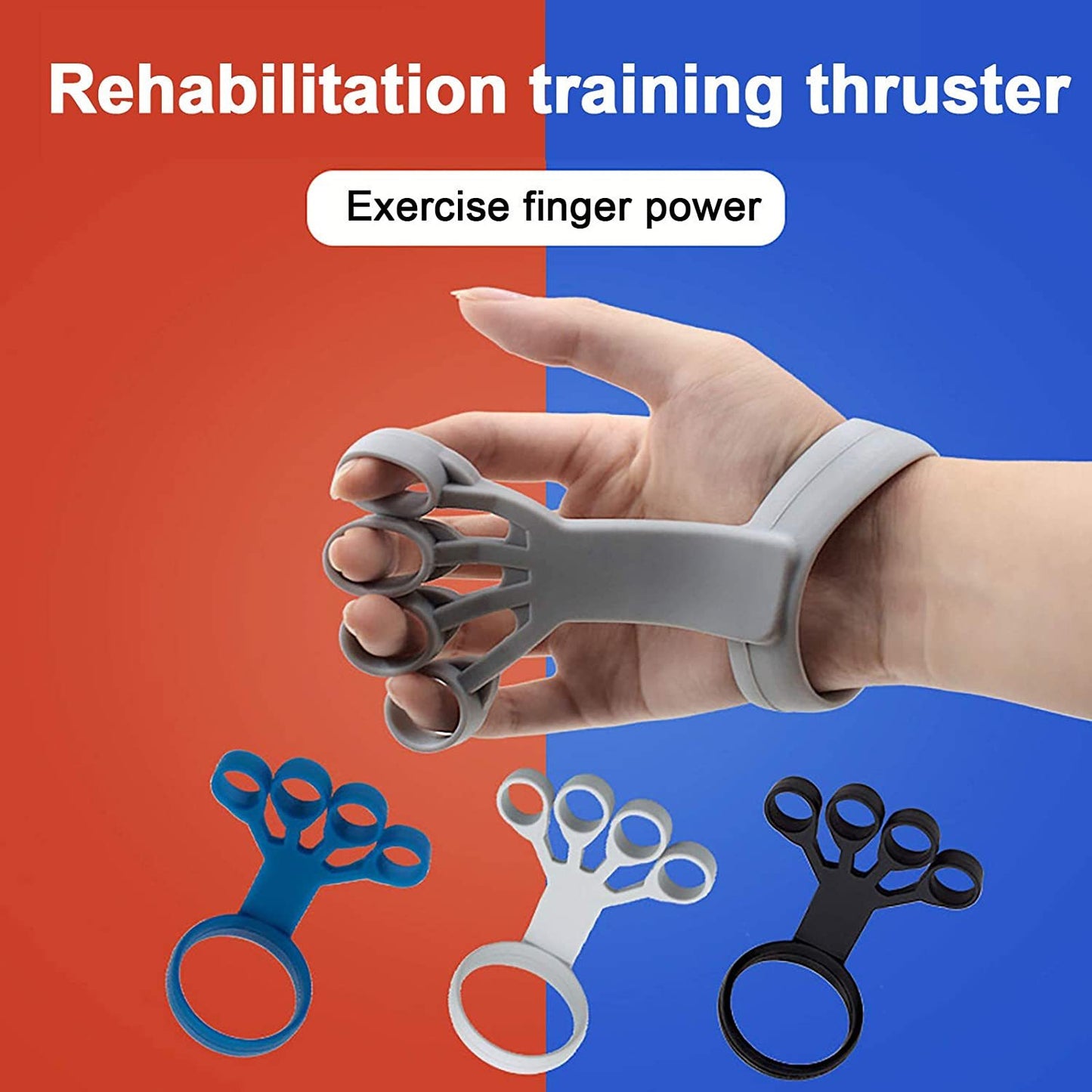 Silicone Grip Finger Exercise Stretcher Arthritis Hand Grip Trainer