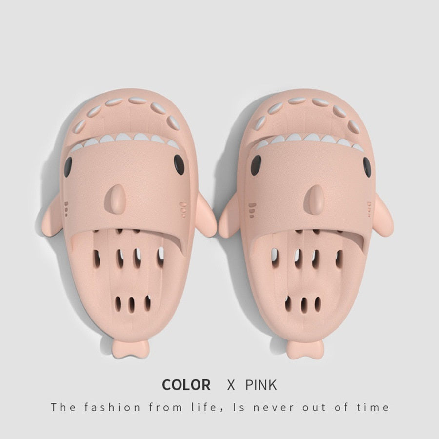 Shark Pool, Shower & Beach Sandal Slippers With Drain Holes