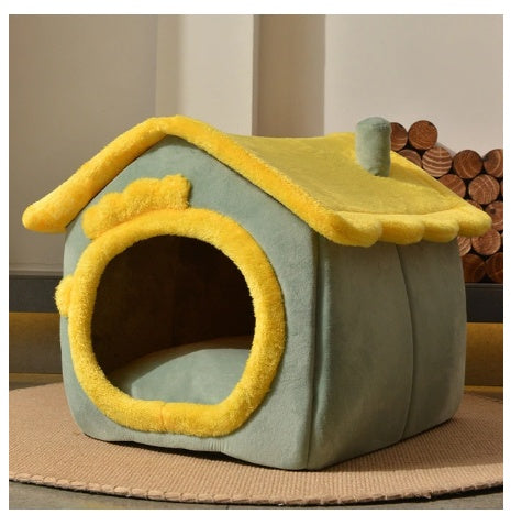 Foldable Cozy Dog House Pet Bed