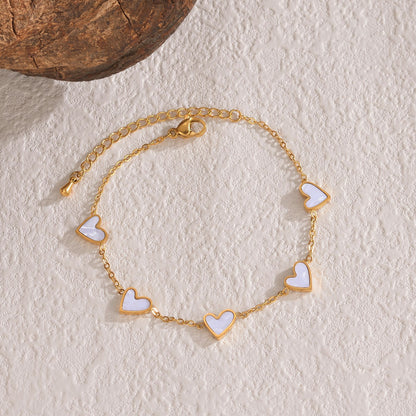 Stainless Steel Love Dripping Heart Bracelet