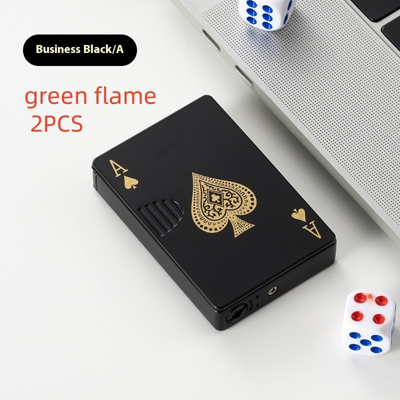Poker Card Metal Windproof Lighter