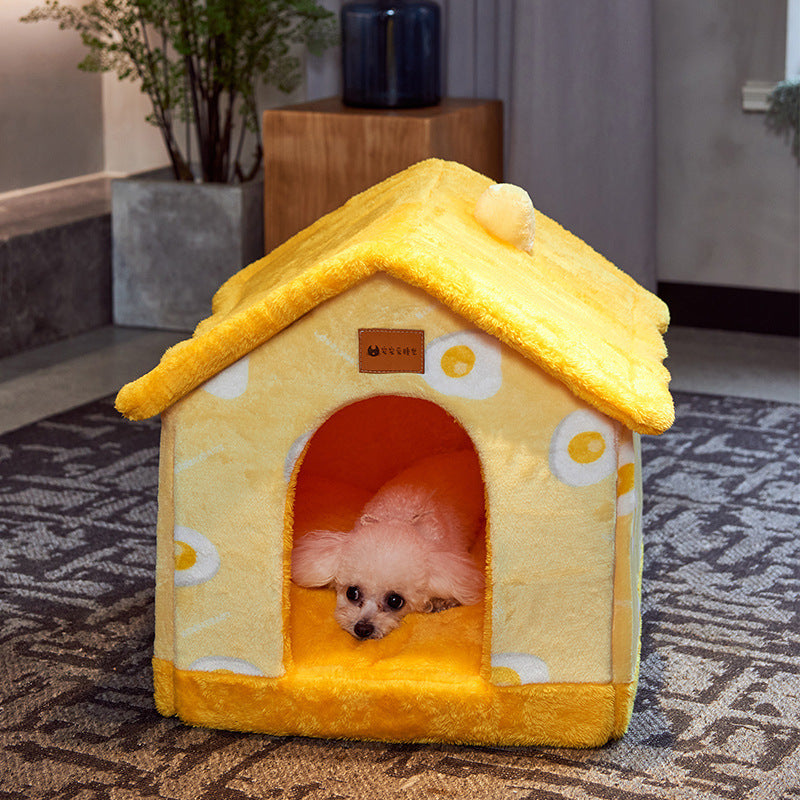 Foldable Cozy Dog House Pet Bed