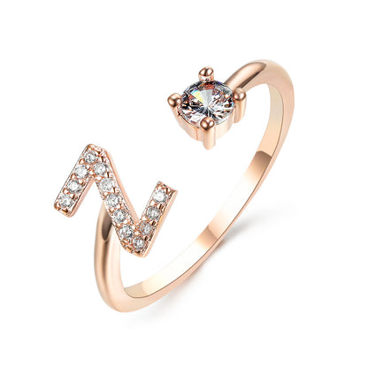 Name Initial Letter Ring Jewellery