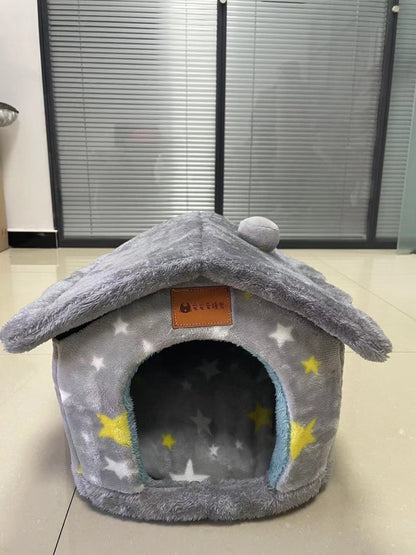 Foldable Cozy Dog House Pet Bed