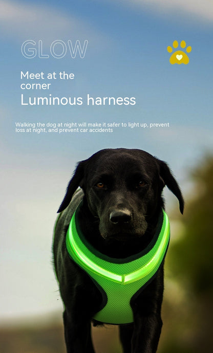 LED Luminous Pet Safety Reflective Harness