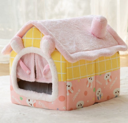 Foldable Cozy Dog House Pet Bed