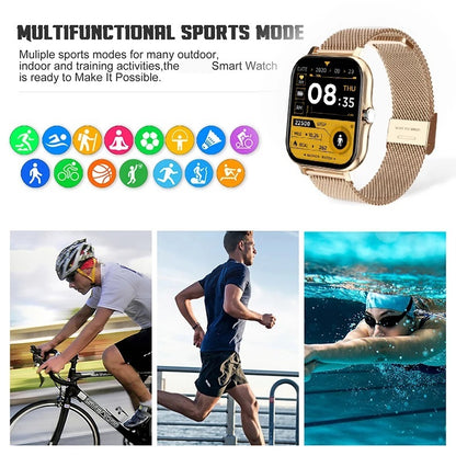 Smart Watch Pedometer & Heart Rate Monitoring Bluetooth-Compatible Call