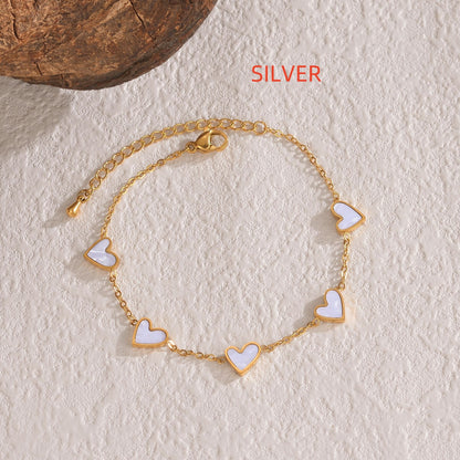Stainless Steel Love Dripping Heart Bracelet