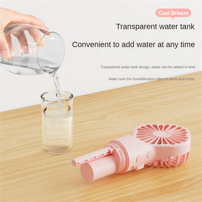Portable Small Mist Fan USB Rechargeable