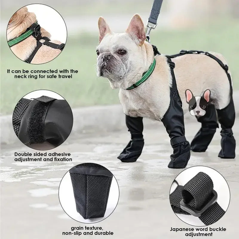 Waterproof Adjustable Breathbale Paws Protector Dog Shoes For Outdoor Walking