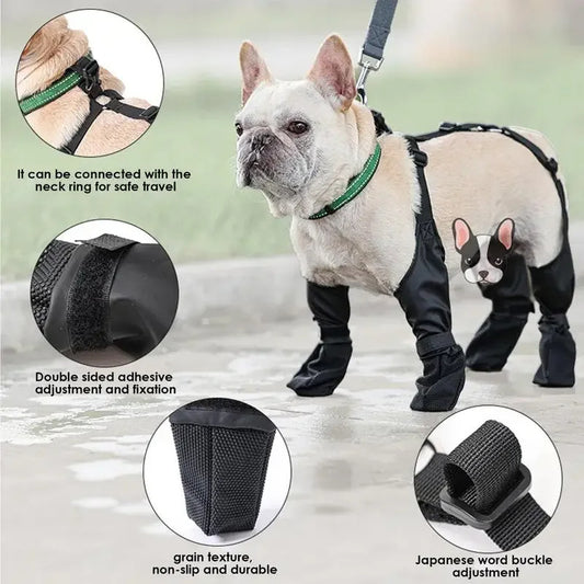 Waterproof Adjustable Breathbale Paws Protector Dog Shoes For Outdoor Walking