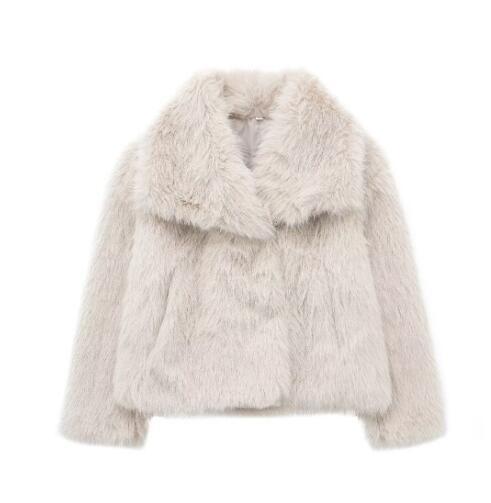 Women's Plush Coat Lapel