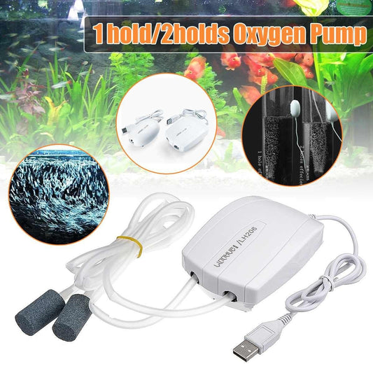 Aquarium Oxygen Air Pump Single And Double Outlet For Fish Tank