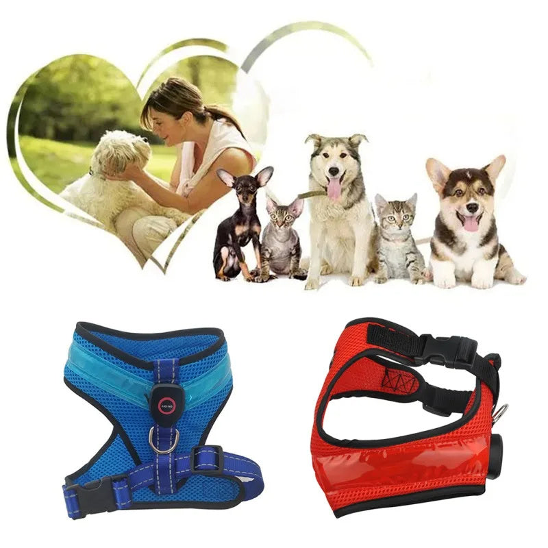 LED Luminous Pet Safety Reflective Harness
