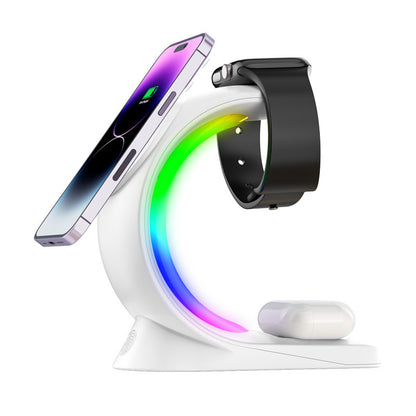 LED 4 In 1 Magnetic Wireless Charger