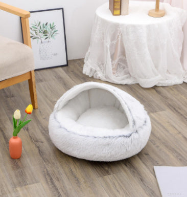 Soft Round Plush Warm Pet Bed