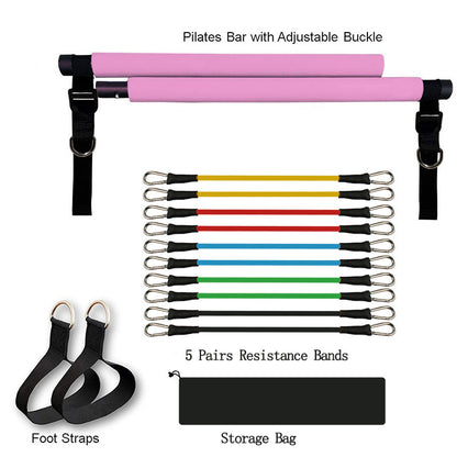Fitness Yoga Pilates Bar Bodybuilding Resistance Bands