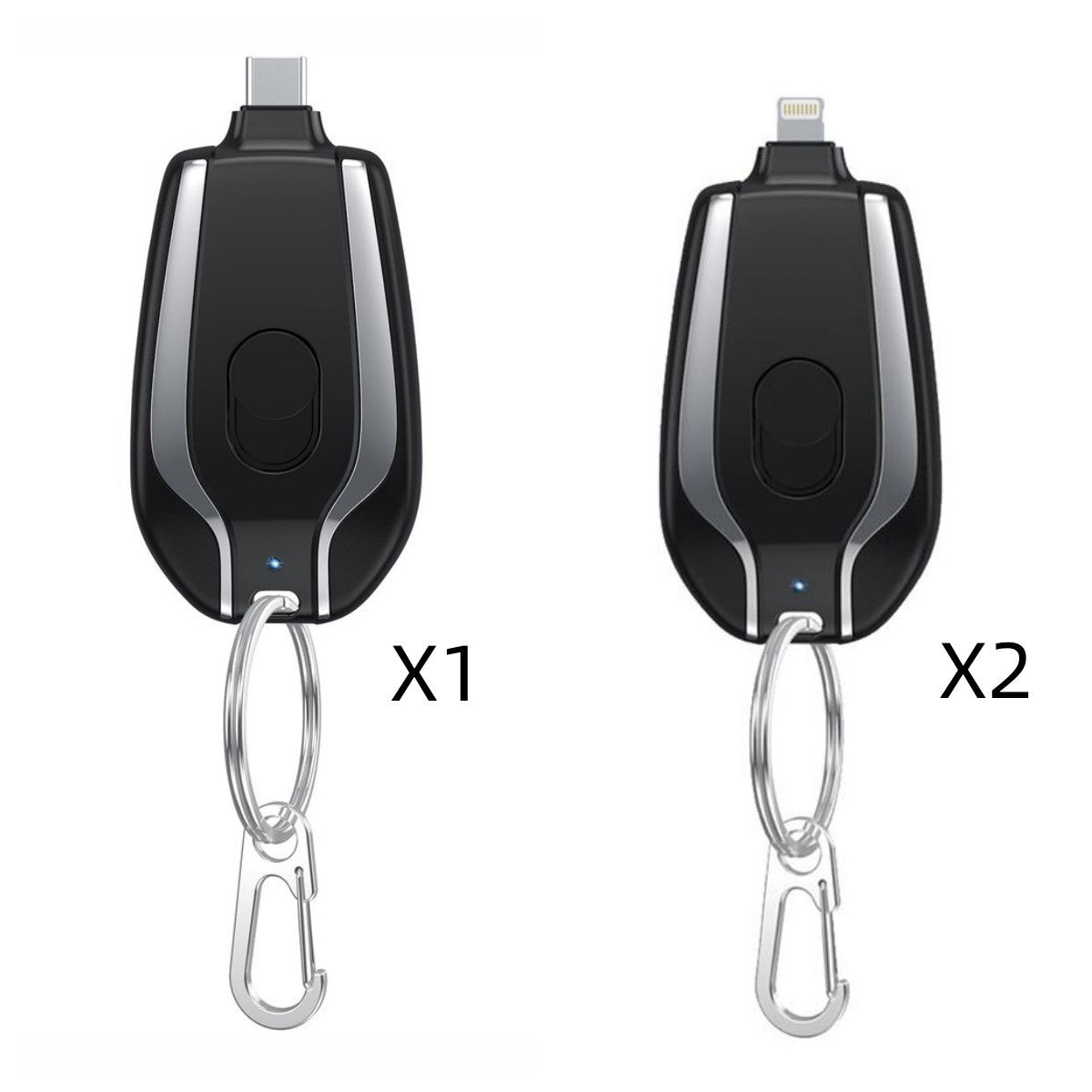 1500mAh Mini Emergency Power Bank Keychain Charger