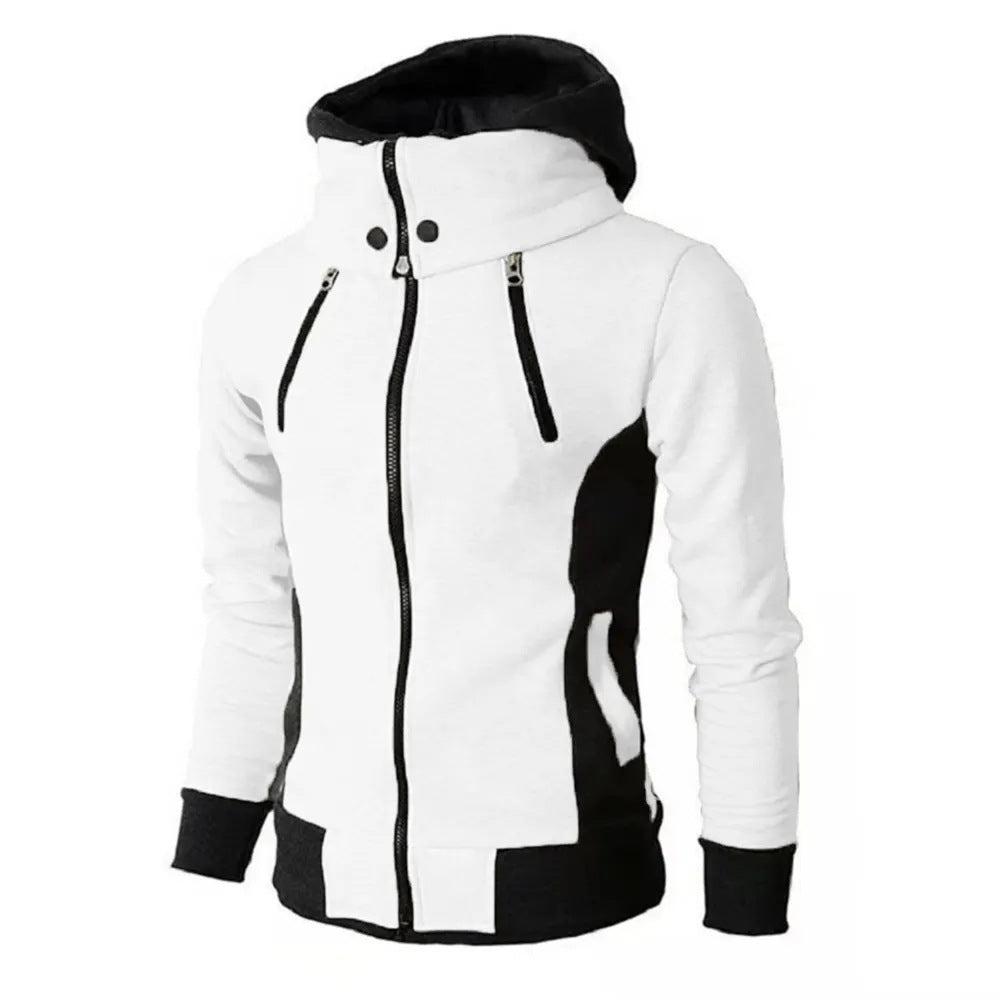Men's Zip UP Jacket Sports Cardigan Casual Slim Sweatshirt