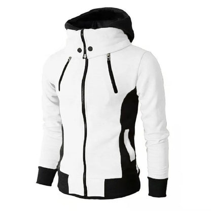 Men's Zip UP Jacket Sports Cardigan Casual Slim Sweatshirt