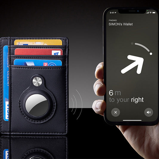 Leather RFID AirTag Wallet