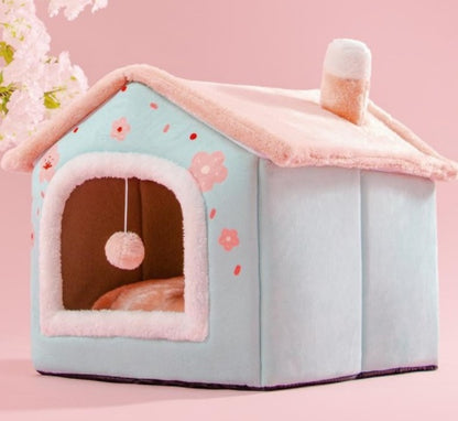 Foldable Cozy Dog House Pet Bed