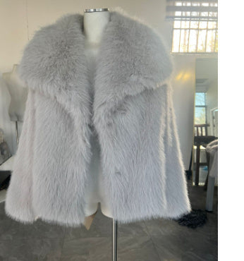 Women's Plush Coat Lapel