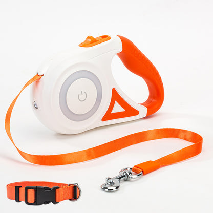 Retractable Colourful Leash And Collar