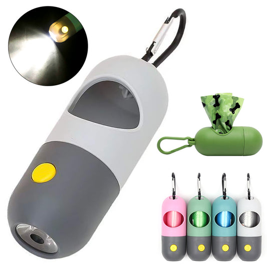3 in 1 Pet Waste Poop Bag Dispenser, Holder & Led Light