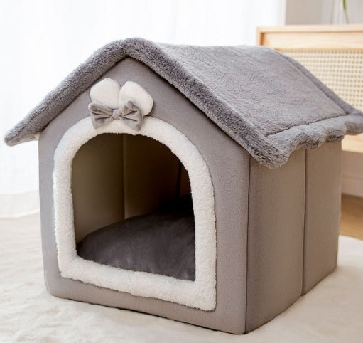Foldable Cozy Dog House Pet Bed