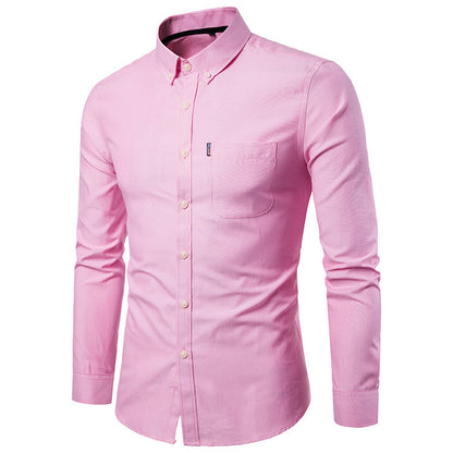 Men's Slim Fitting Long Sleeve Dress Shirt